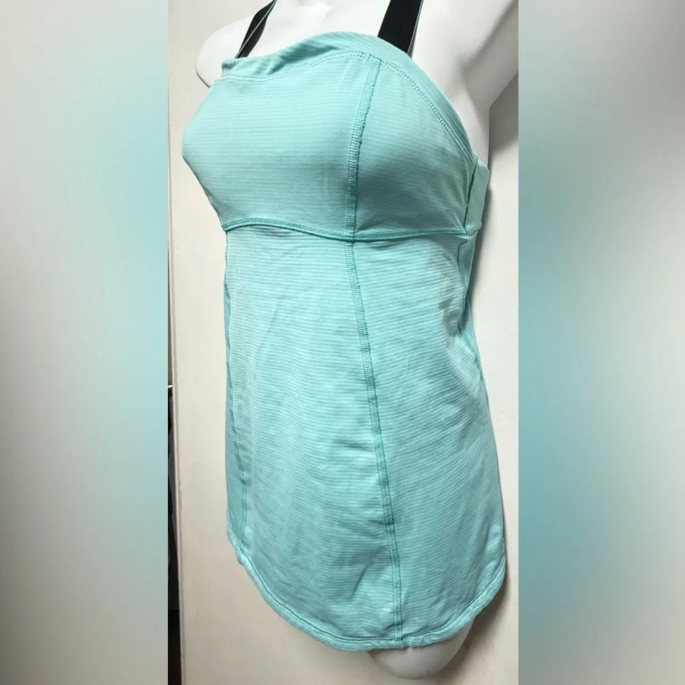 Lululemon Athletica Green Asymmetrical Fitted Tank Top